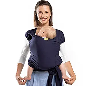 Boba Baby Wrap Carrier, Navy Blue - The Original Child and Newborn Sling, Perfect for Infants and Babies Up to 35 lbs (0 - 36 months)