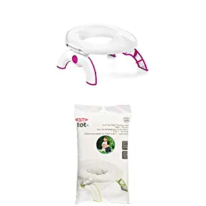 OXO Tot 2-in-1 Go Potty for Travel in Pink and Go Potty Refill Bags, 30 Count