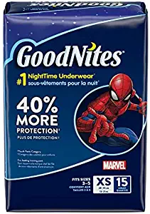 Huggies Goodnights Bedtime Pants for Boys, Size X-Small, 15 Count