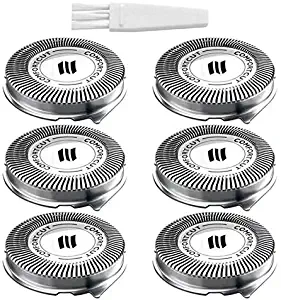 tuokiy SH30 Replacement Heads for Philips Electric Shaver Series 1000, 2000, 3000 and S738 Click and Style, with 9 Durable Sharp Blade, Easy Cut, 6 - Pack（Amazon Selection）