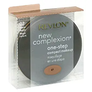 Revlon New Complexion One-Step Compact Makeup, SPF 15, Warm Beige 07, 0.35 Ounce