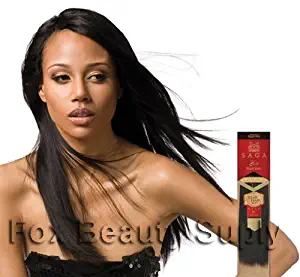 MilkyWay Saga Gold Remy Yaky 100% Human Hair Extensions Weave 16 Color 1 Jet Black by SAGA