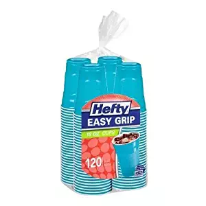Hefty Easy Grip 18-ounce Plastic Cups, 120 Count (1 Pack)