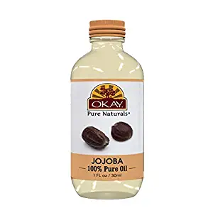 OKAY | Jojoba Oil | For Hair and Skin | Deep Conditioning Treatment | 100 % Pure Oil | Free of Paraben, Silicone | 1 oz