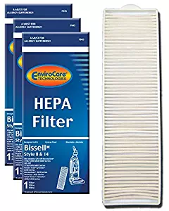 EnviroCare Replacement Post Motor HEPA Filter for Bissell Style 8 & 14 Uprights 3 Filters
