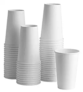 [100 Pack] 16 oz. White Paper Hot Cups - Coffee Cups
