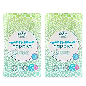 Mum & You Nappychat Eco-Friendly Diapers - Size 5, 104 Count (2 pk of 52 ct) for 24-55 lbs. Made Using Biodegradable Wood Pulp. Hypoallergenic, Dermatologically Tested and Free from Lotion and Perfume