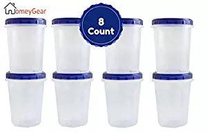 Twist Top Food Containers Screw And Seal Lid 32 Oz Stackable Reusable Plastic Storage Container 8 Pack, GREAT QUALITY