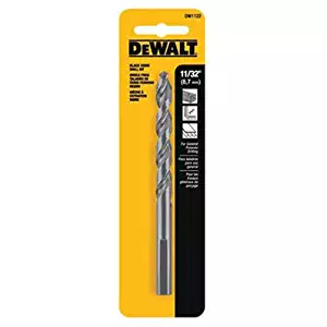 DEWALT DW1122 11/32-Inch Black Oxide Split Point Twist Drill Bit