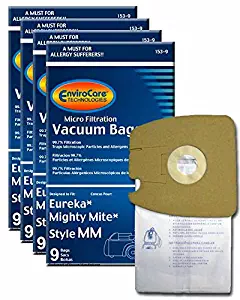 EnviroCare Replacement Micro Filtration Vacuum Bags for Eureka Style MM. Replaces Part# 60295C (Mighty Mite Vacuums) 36 Pack