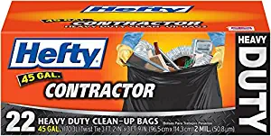 Hefty Heavy Duty Contractor Bags - 45 Gallon, 22 Count