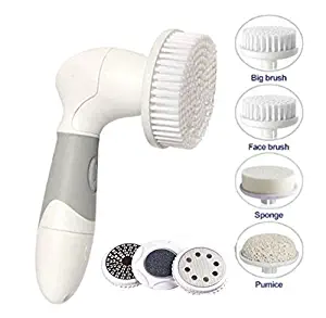 Facial Cleansing Brush, FLYMEI IPX7 Waterproof Facial Brush 7-in-1 Set for Face and Body Deep Cleansing for Female, Gentle Exfoliation, Pore Minimizer, Remove Blackhead and Reducin