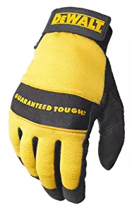 Dewalt DPG20XL All Purpose Synthetic Leather Palm Spandex Back Velcro Wrist Work Glove, X-Large