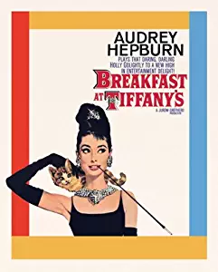 Audrey Hepburn Breakfast at Tiffany's Cat Classic Hollywood Movie Actress Celebrity Poster Print 16x20