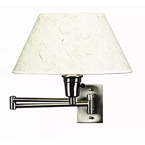 Kenroy Home 30110BS Simplicity Wall Swing Arm Lamp 14 Inch Height, 15.5 Inch Width, 25 Inch Extension Brushed Steel