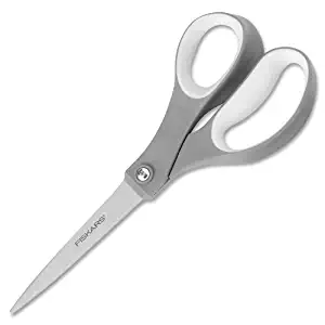 Fiskars 01-004761J Softgrip Scissors Straight Stainless Steel, 8 Inch