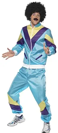 Smiffys Men's 80s Height of Fashion Shell Suit Costume, Male