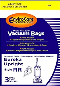 Eureka Style RR Vacuum Bags Microfiltration with Closure - 3 Pack