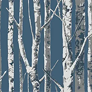 Blooming Wall Birch Tree Wallpaper Wall Mural Wall Paper Wallcoverings, 20.8 In32.8 Ft=57 Sq Ft/Roll