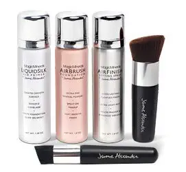 MagicMinerals Deluxe AirBrush Foundation Set by Jerome Alexander, 5 Piece Spray Foundation Kit, Fair