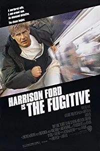 THE FUGITIVE MOVIE POSTER 1 Sided ORIGINAL 27x40 HARRISON FORD