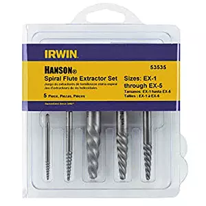 Irwin Industrial Tools 53535 Spiral Screw Extractor Set, 5-Piece
