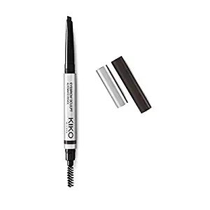 KIKO MILANO - Eyebrow Sculpt Automatic Brown Eyebrow Pencil for Sculpted Eyebrows | 06 Blackhaired | Av. in 4 Colors | Hypoallergenic Brow Liner | Cruelty Free | Made in Italy