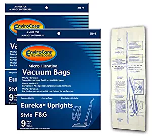 EnviroCare Replacement Vacuum Bags for Eureka F&G Uprights 18 Pack