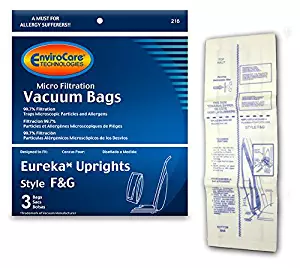 EnviroCare Replacement Micro Filtration Vacuum Bags for Eureka F&G Uprights 3 Pack