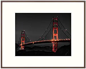 Frametory, Aluminum Picture Frame with Ivory Mat for Pictures/Photos - Wall Mounting - Real Glass, Swivel Back Tabs, Sawtooth Hanger - Portrait/Landscape - Metal Collection
