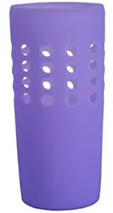 Hydroskins Water Bottle Silicone Sleeve for Hydro Flask, Takeya, ThermoFlask, Fifty/Fifty (Purple, 32 ounces)