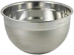 Tovolo 80-15350 Stainless Steel Deep Mixing, Easy Pour With Rounded Lip, Kitchen Metal Bowls for Baking & Marinating, Dishwasher-Safe, 3-1/2-Quart