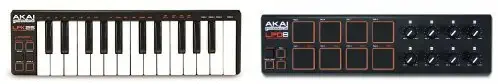 Akai Professional LPK25 Laptop Performance USB MIDI Keyboard Controller mit 25 Minitasten + Akai Professional LPD8 Extrem kompakter USB MIDI Controller mit beleuchteten anschlagdynamischen Pads Bundle