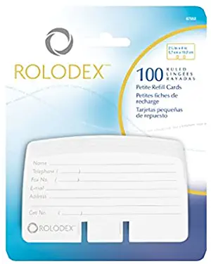 Rolodex(R) Card File Refills, 2 1/4