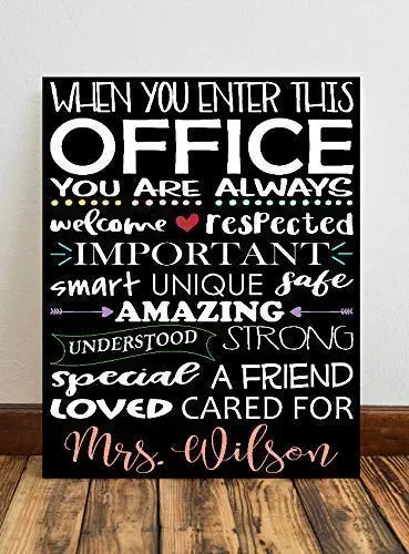 When You Enter This Office Canvas Sign
