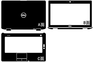 Laptop Black Carbon Fiber Vinyl Skin Sticker Cover Guard for Dell Latitude E6430 14-inch
