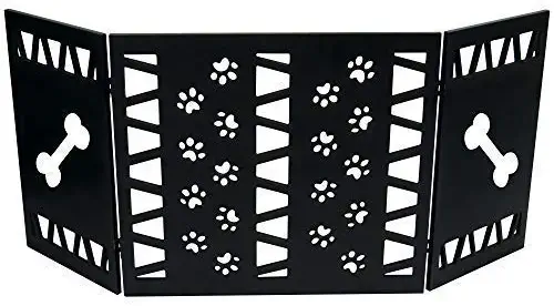 Hoovy Freestanding Decorative Pet Gate: Folding & Extending Dog & Puppy Gate for Home & Office Use | Keeps Pets Safe & Restricted to an Area | No Assembly Required